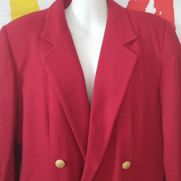 Vintage Blood Red Blazer - Picture 2 of 9